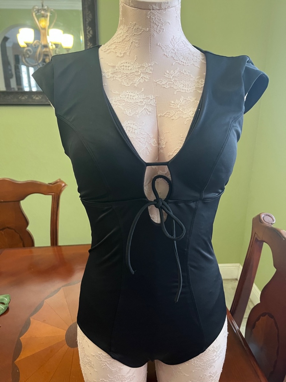 Black Halter One-Piece Swimsuit